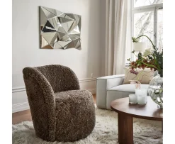 Sleepo Collection Lollo Fåtölj Fårskinn Brown