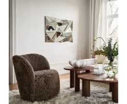 Sleepo Collection Lollo Fåtölj Fårskinn Brown