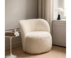 Sleepo Collection Lollo Fåtölj Fårskinn White