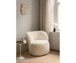 Sleepo Collection Lollo Fåtölj Fårskinn White