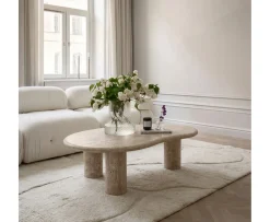 Sleepo Collection Luna Soffbord Travertin 120cm