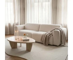 Sleepo Collection Mila 3-sits Soffa Creme 260cm