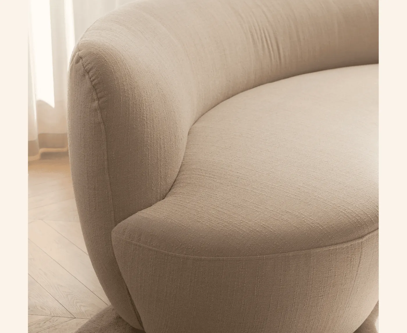 Sleepo Collection Moon 3-sits Soffa Bouclé Beige 190cm