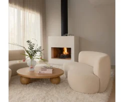 Sleepo Collection Moon 3-sits Soffa Bouclé Beige 190cm