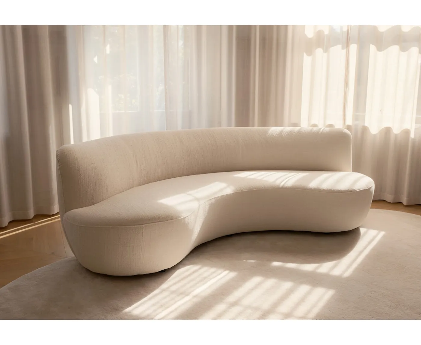 Sleepo Collection Moon 4-sits Soffa Bouclé Beige 240cm