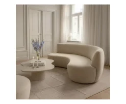 Sleepo Collection Moon 4-sits Soffa Velvet Greige 240cm