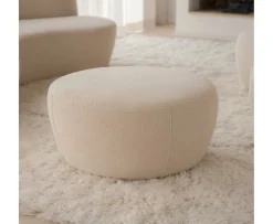 Sleepo Collection Moon Sittpuff Bouclé Beige 80cm