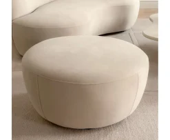 Sleepo Collection Moon Sittpuff Velvet Greige 80cm