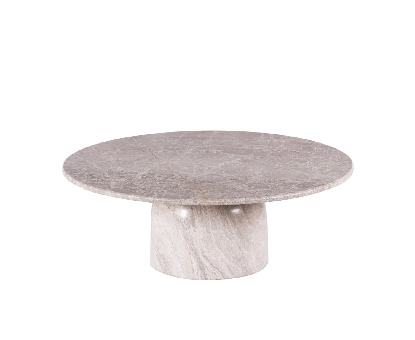 Sleepo Collection Nicola Soffbord Marmor Greige Ø95