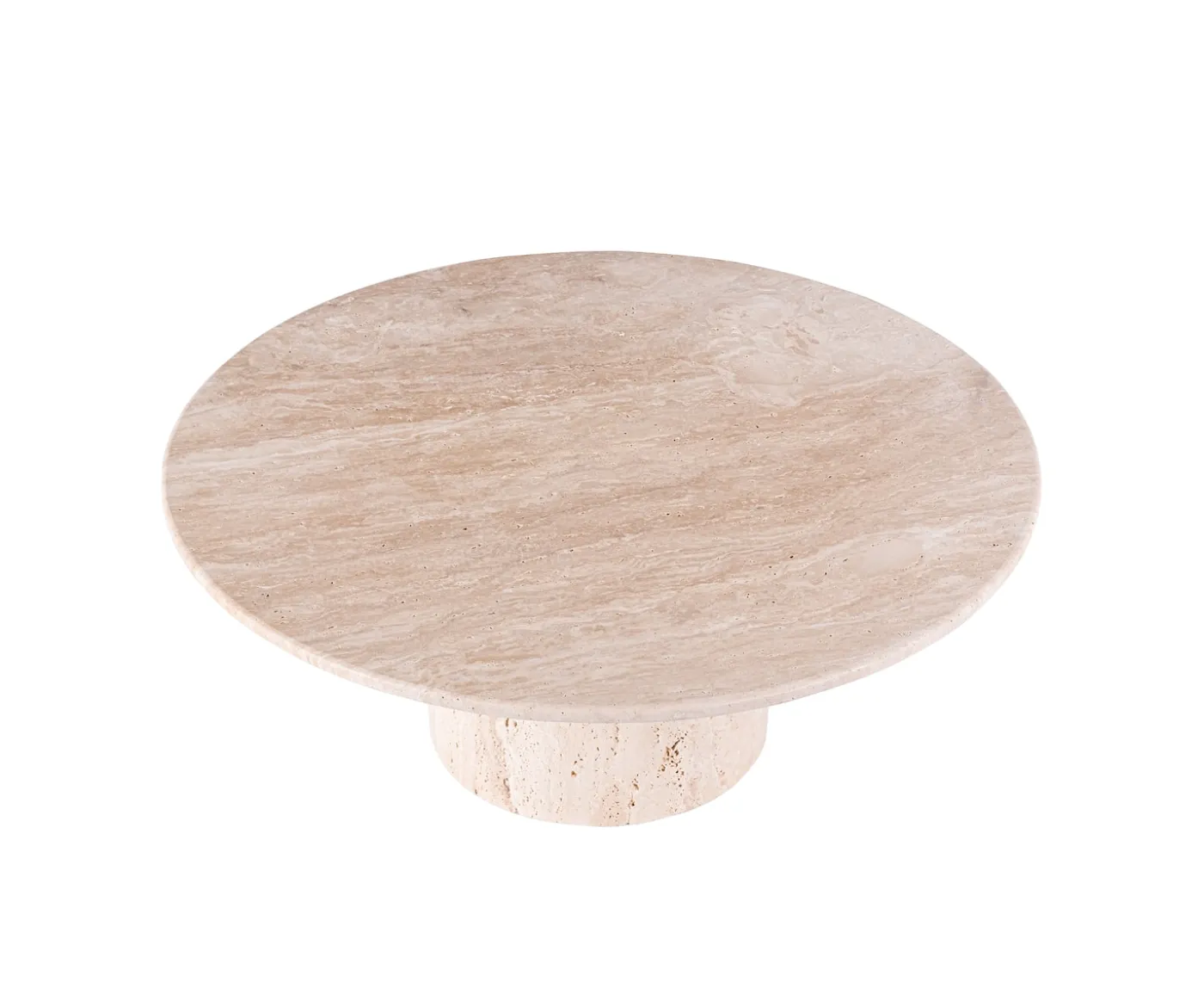 Sleepo Collection Nicola Soffbord Travertin Ø95