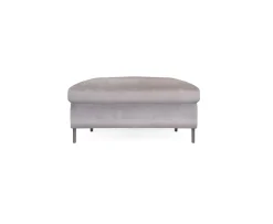 Sleepo Collection Åre Fotpall Sammet Ice Grey 70x110