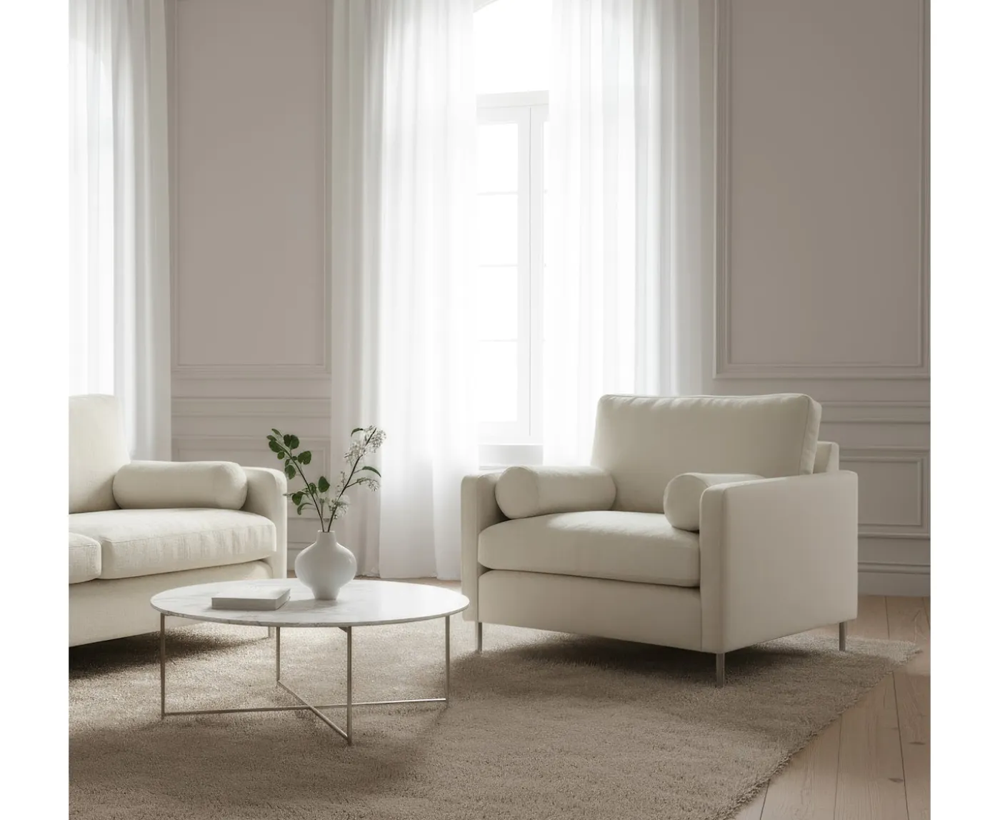 Sleepo Collection Åre Fåtölj Creme 97cm