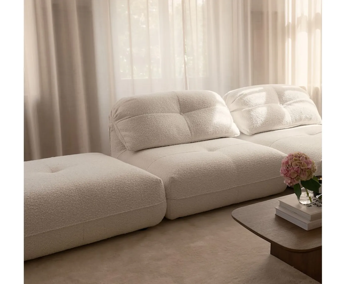 Sleepo Collection Toto Fotpall Nature Bouclé 108cm