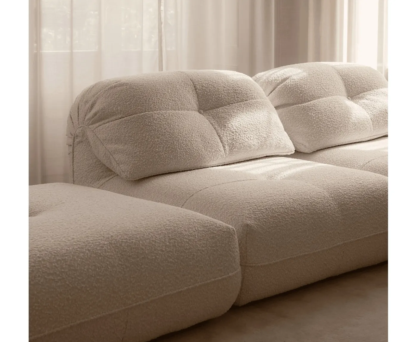 Sleepo Collection Toto Sittmodul Nature Bouclé 108cm