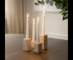 Sleepo Collection Travis Ljusstake Travertin 4-pack