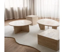 Sleepo Collection Travis Soffbord Travertin Ø85