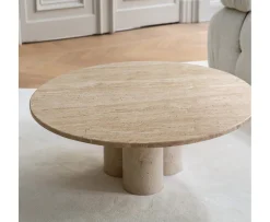 Sleepo Collection Valeri Soffbord Travertin 85cm