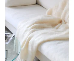 Stackelbergs Luxury Kid Mohair Pläd Pure White