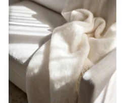 Stackelbergs Mohair Pläd Bright White