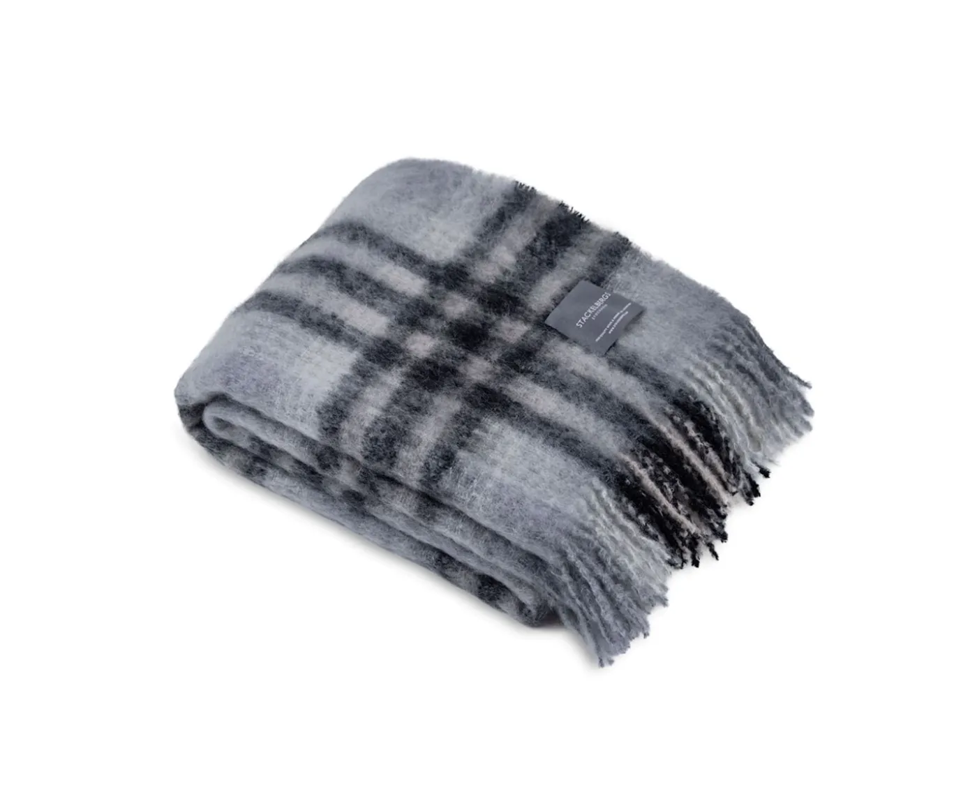 Stackelbergs Mohair Pläd Black & Skiffer Check