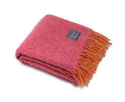 Stackelbergs Mohair Pläd Orange/Pion Melange
