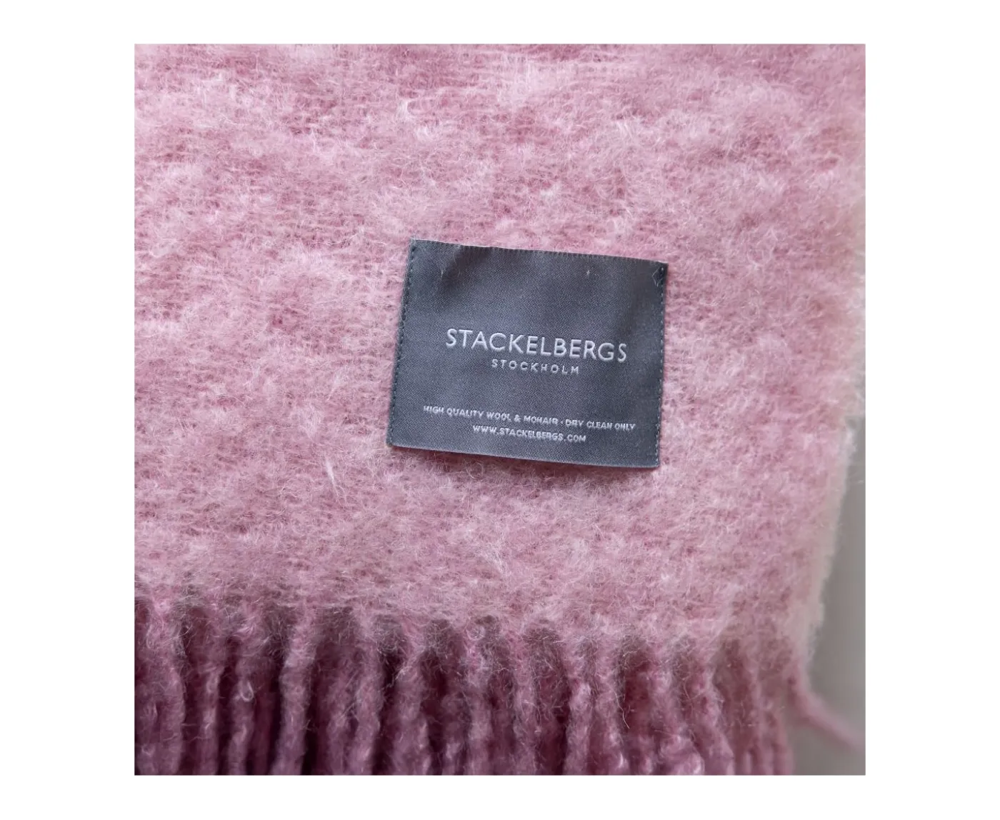 Stackelbergs Mohair Pläd Pelagon/Pink
