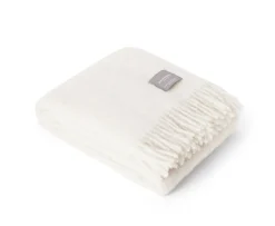 Stackelbergs Mohair Pläd Reflection White