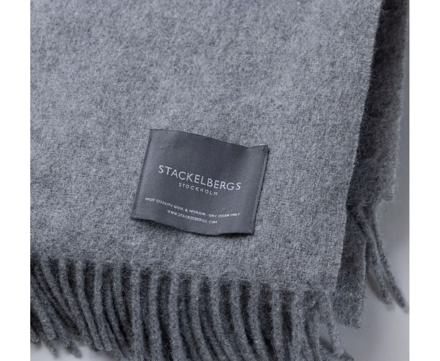 Stackelbergs Solid Recycle Alpaca Pläd Light Grey