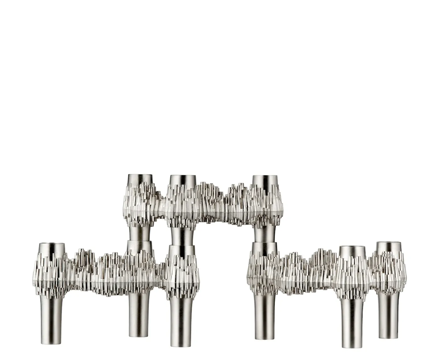Stoff Quist Ljusstake Brushed Chrome 3-pack