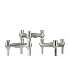 Stoff STOFF Nagel BMF Ljusstake Brushed Chrome 3-pack