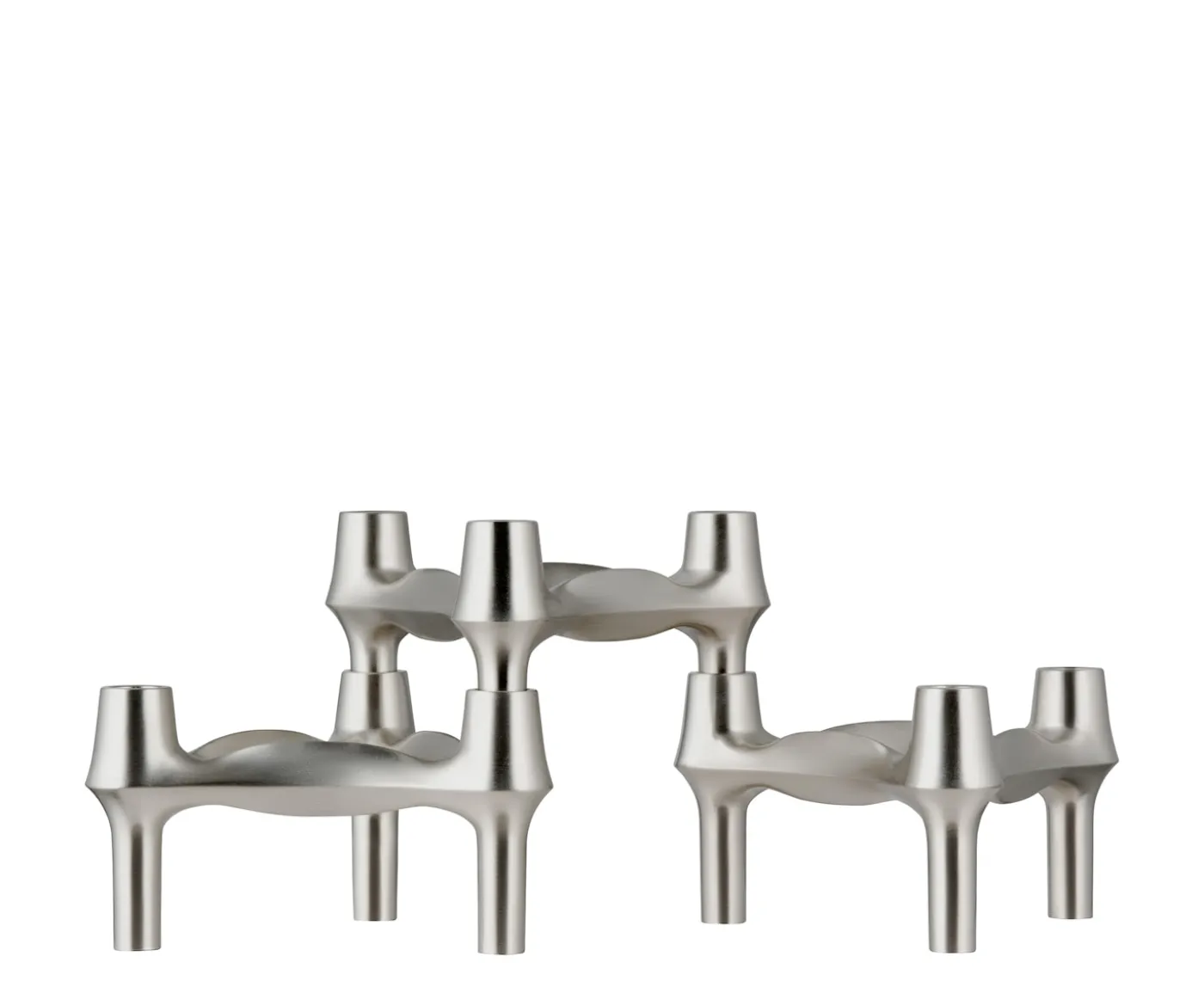 Stoff STOFF Nagel BMF Ljusstake Brushed Chrome 3-pack