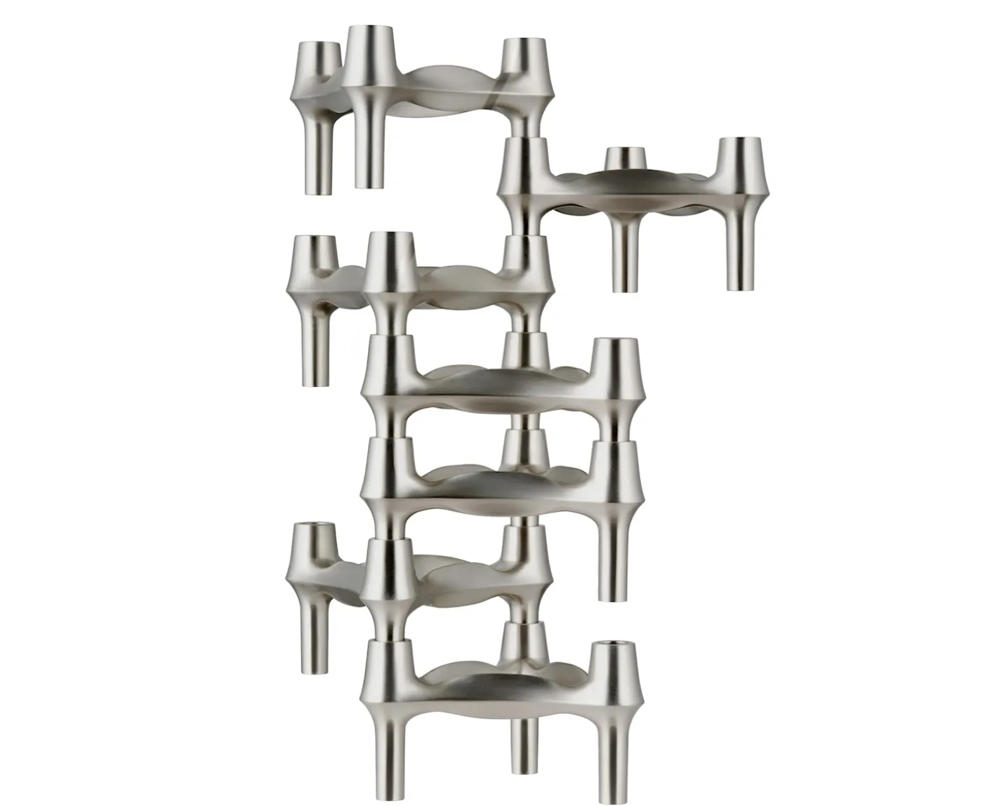 Stoff STOFF Nagel BMF Ljusstake Brushed Chrome 3-pack
