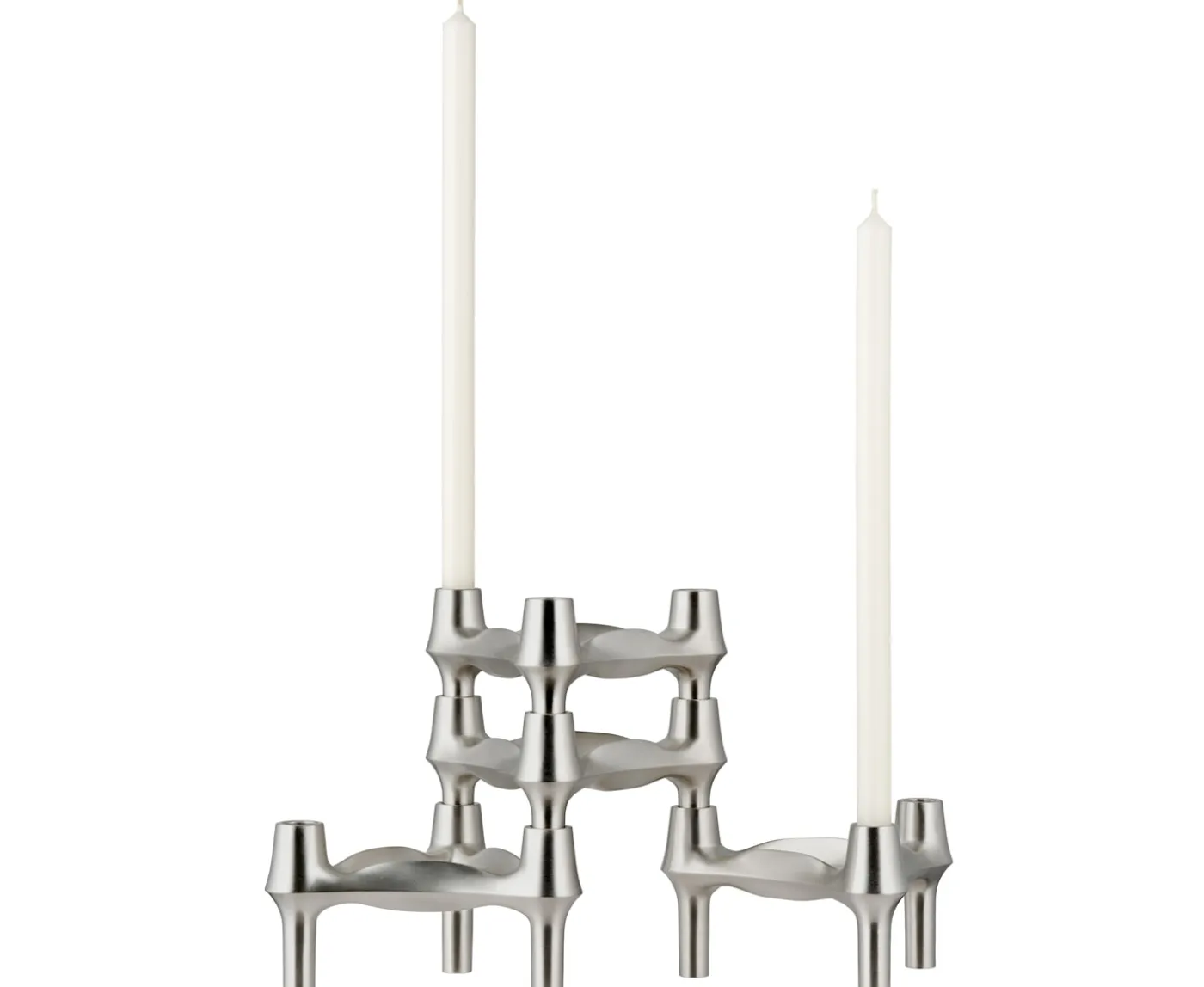 Stoff STOFF Nagel BMF Ljusstake Brushed Chrome 3-pack