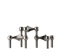 Stoff STOFF Nagel Ljusstake Black Chrome 3-pack