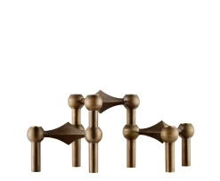 Stoff STOFF Nagel Ljusstake Bronzed Brass 3-pack