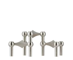 Stoff STOFF Nagel Ljusstake Brushed Chrome 3-pack
