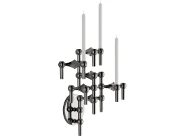 Stoff STOFF Nagel Väggljusstake Ljusstake Black Chrome