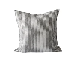Tell me more Kuddfodral Linne Grey/White 50x50