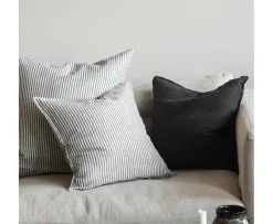 Tell me more Kuddfodral Linne Grey/White 50x50