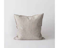 Tell me more Kuddfodral Linne Hazelnut Stripe 50x50