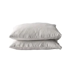 Tell me more Örngott Linne Warm Grey 50x60 2-pack