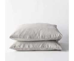 Tell me more Örngott Linne Warm Grey 50x60 2-pack