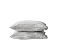 Tell me more Örngott Linne Grey/White 50x60 2-pack