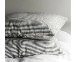 Tell me more Örngott Linne Grey/White 50x60 2-pack