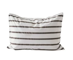 Tell me more Örngott Taupe Stripe 50x60