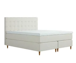 Tempur Promise Kontinentalsäng Ivory 160x200 Pro Plus SmartCool 8cm Mjuk Metallben Krom 12cm