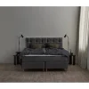 Tempur Promise Kontinentalsäng Dark Grey 160x200 Pro Plus SmartCool 8cm Mjuk Rundat Ekben 12cm