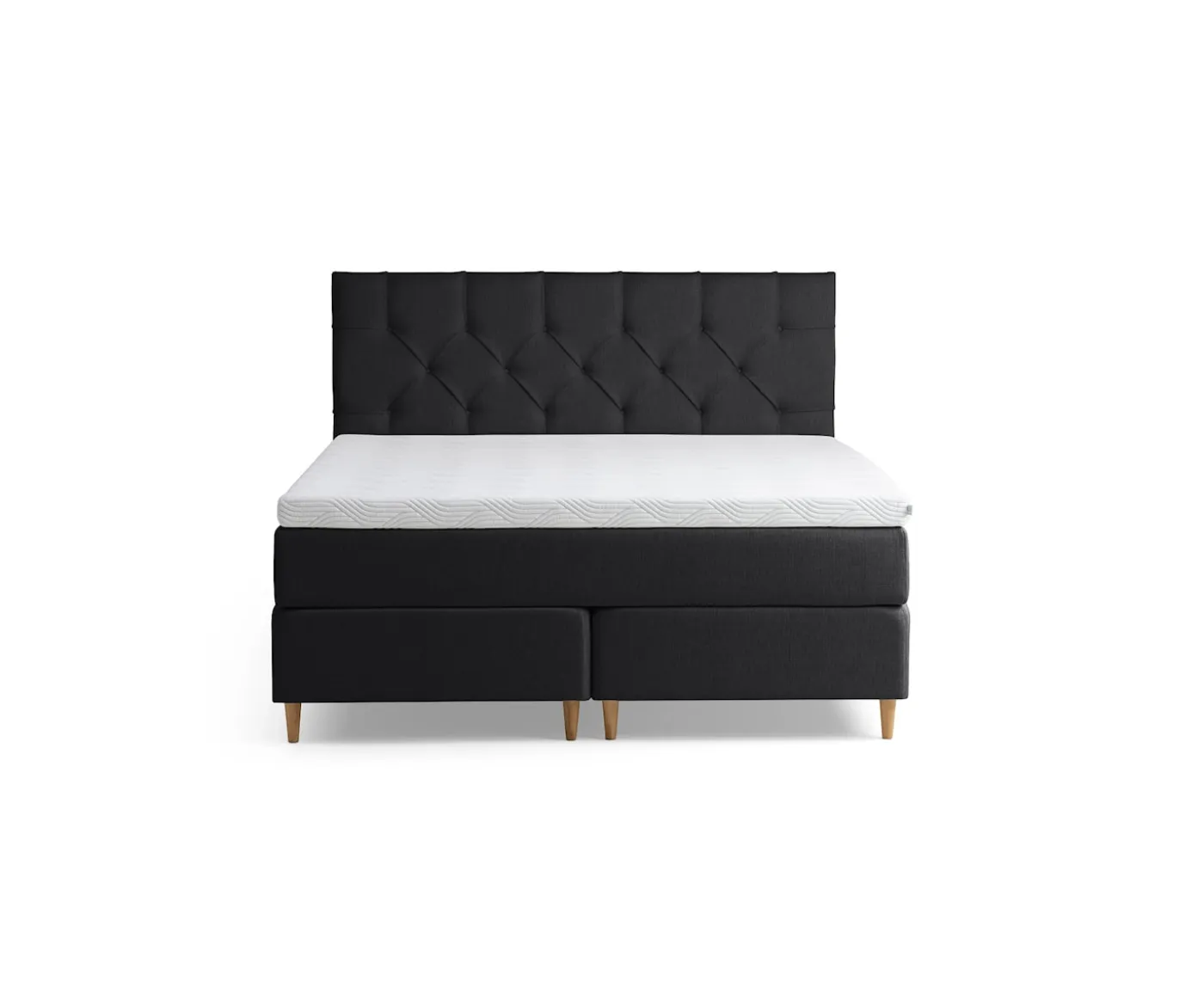 Tempur Promise Kontinentalsäng Dark Grey 160x200 Pro Plus SmartCool 8cm Mjuk Rundat Ekben 12cm