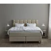 Tempur Promise Kontinentalsäng Warm Grey 160x200 Pro Plus SmartCool 8cm Mjuk Metallben Krom 12cm