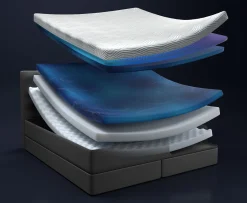 Tempur Promise Kontinentalsäng Ivory 180x200 Pro Plus SmartCool 8cm Mjuk Metallben Krom 12cm